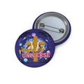 King of the Universe Cross Button Pin — Christian Faith Scripture Badge